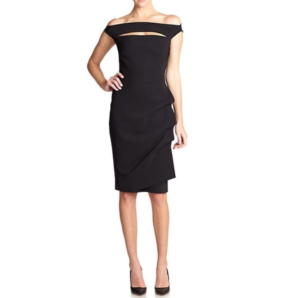 NWT Chiara Boni La Petite Robe Melania Short Off-The-Shoulder Dress US8 $695